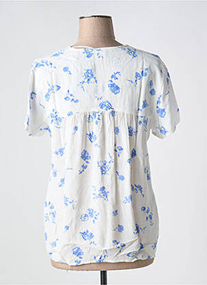 Blouse imprimé fleurs manches courtes bleu ESPRIT femme