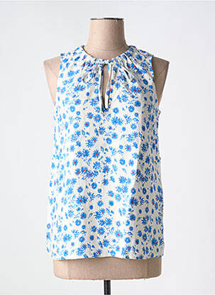 Blouse imprimé fleurs sans manche bleu ESPRIT femme
