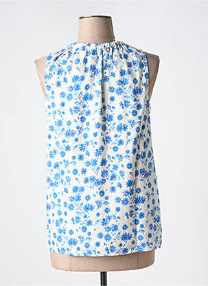 Blouse imprimé fleurs sans manche bleu ESPRIT femme