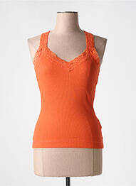 Top stretch fines bretelles orange ESPRIT femme