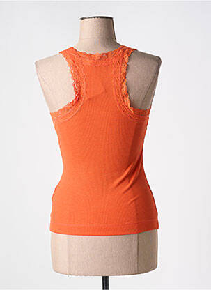 Top stretch fines bretelles orange ESPRIT femme