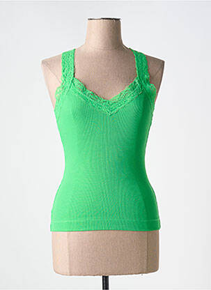 Top stretch fines bretelles vert ESPRIT femme