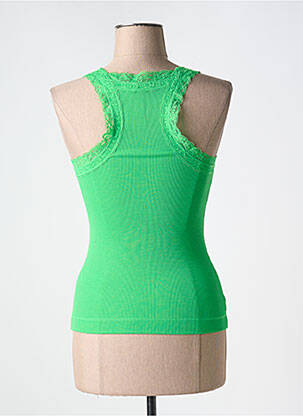 Top stretch fines bretelles vert ESPRIT femme