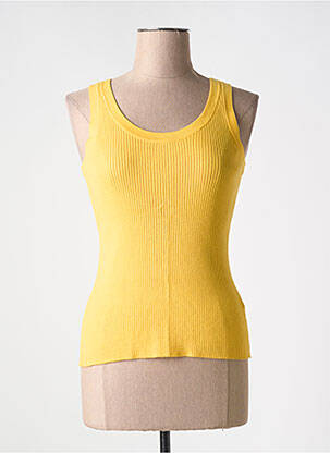 Pull stretch sans manche jaune ESPRIT femme