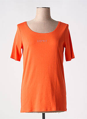 T-shirt sérigraphie avec strass manches courtes orange !OHO! femme