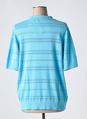 Pull stretch manches courtes bleu ESPRIT femme
