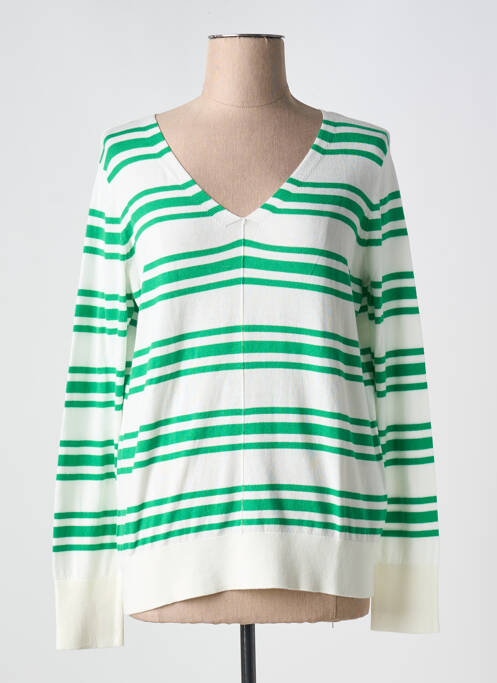 Pull col v manches longues vert ESPRIT femme