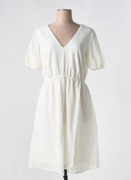 Robe mi-longue manches courtes manches courtes beige ESPRIT femme