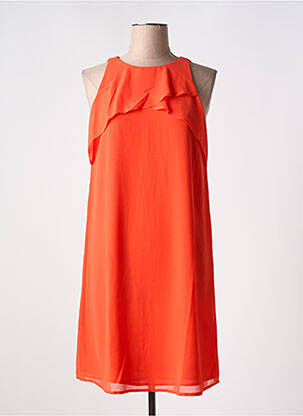 Robe mi-longue coupe fluide sans manche orange ESPRIT femme