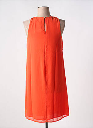 Robe mi-longue coupe fluide sans manche orange ESPRIT femme