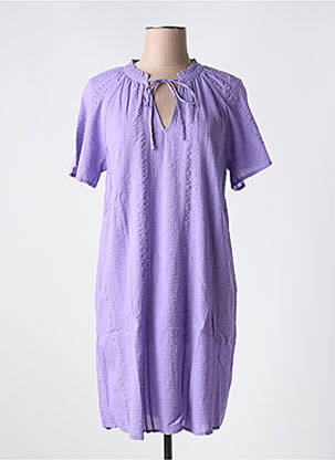 Robe courte coupe fluide manches courtes violet ESPRIT femme