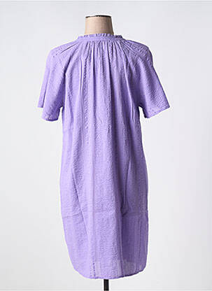 Robe courte coupe fluide manches courtes violet ESPRIT femme