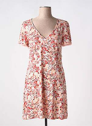 Robe courte manches courtes manches courtes orange ESPRIT femme
