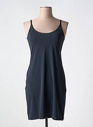 Robe courte col rond fines bretelles noir ESPRIT femme