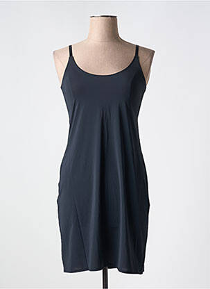 Robe courte col rond fines bretelles noir ESPRIT femme