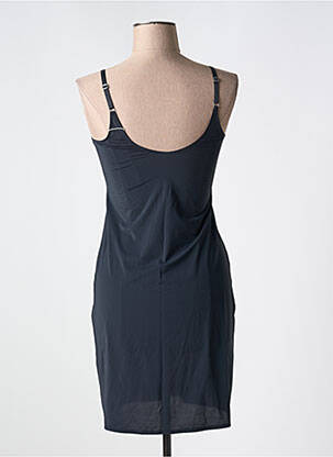 Robe courte col rond fines bretelles noir ESPRIT femme