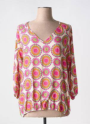 Blouse manches 3/4 manches 3/4 rose SIGNE NATURE femme