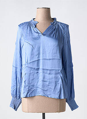 Blouse manches longues manches longues bleu ESPRIT femme