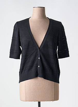 Gilet manches courtes fermeture boutonnée sur le devant noir ESPRIT femme