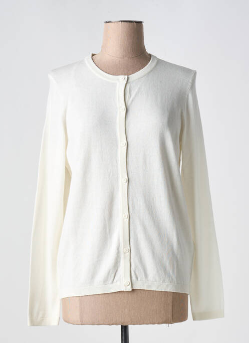 Gilet manches longues resserrée sur le bas beige ESPRIT femme