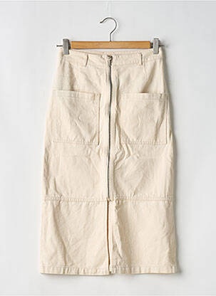 Jupe mi-longue taille à pinces beige DIVIDED H&M femme