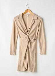 Robe courte manches longues manches longues beige H&M femme