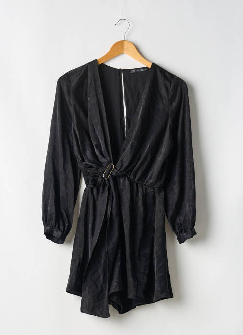 Combishort fermeture boutonnée au dos manches longues noir ZARA femme
