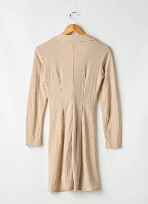 Robe courte manches longues manches longues beige H&M femme