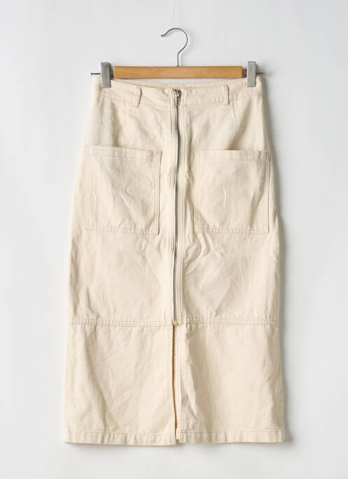 Jupe mi-longue beige DIVIDED H&M pour femme
