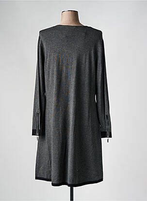 Robe pull col v manches longues gris MARBLE femme
