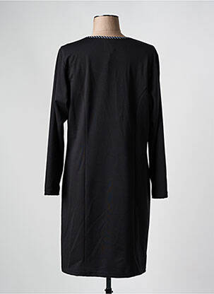 Robe mi-longue imprimé fantaisie manches longues bleu GUY DUBOUIS femme