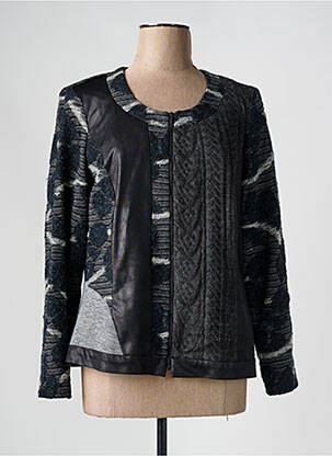 Veste casual col rond gris MERI & ESCA femme