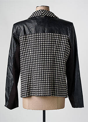Veste simili cuir fermeture pressionnée noir FRED SABATIER femme