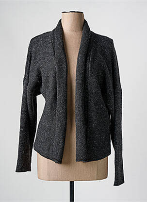 Gilet manches longues col châle gris JEAN DELFIN femme