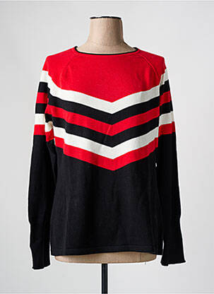 Pull stretch manches longues rouge MARBLE femme