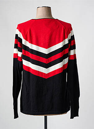 Pull stretch manches longues rouge MARBLE femme