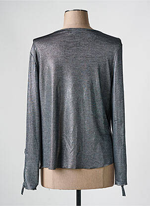 Top stretch manches longues argent JEAN DELFIN femme