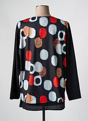 Blouse col rond manches 3/4 noir GUY DUBOUIS femme