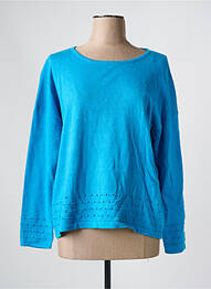 Pull tissage chiné manches longues bleu MARBLE femme