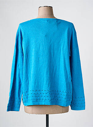 Pull tissage chiné manches longues bleu MARBLE femme