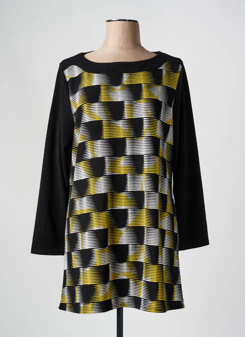 Pull tunique noir MARBLE pour femme