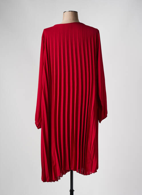 Robe mi-longue rouge COULEURS DU TEMPS pour femme