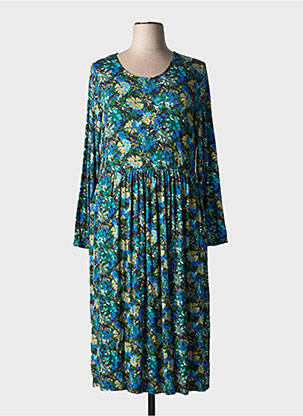 Robe longue manches longues manches longues bleu AGATHE & LOUISE femme