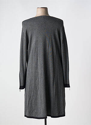Robe pull col v manches longues gris MARBLE femme