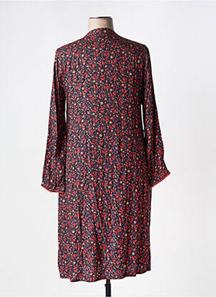 Robe mi-longue imprimé fleurs manches longues orange AGATHE & LOUISE femme