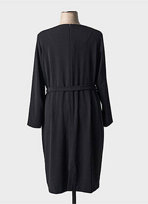 Robe mi-longue manches longues manches longues noir JEAN DELFIN femme