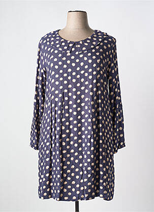Robe mi-longue coupe évasée manches longues gris AGATHE & LOUISE femme