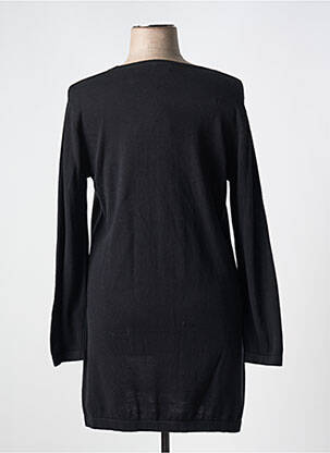 Pull tunique stretch manches longues noir MARBLE femme
