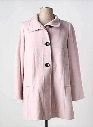 Manteau long coupe droite sans capuche rose CONCEPT K femme