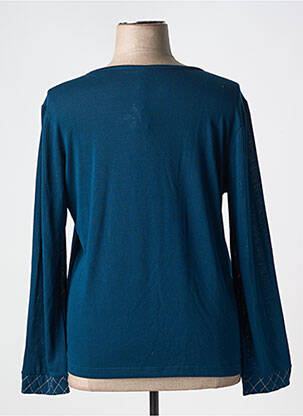 Pull coupe cintrée manches longues bleu JAC JAC femme